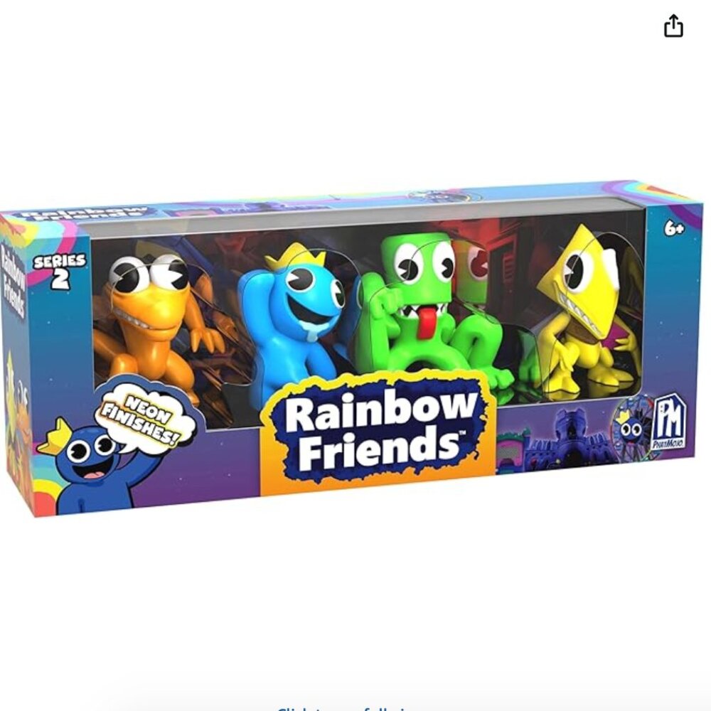 RAINBOW Friends Neon Minifigure 4-Pack (2.5" Tall, Series 2)